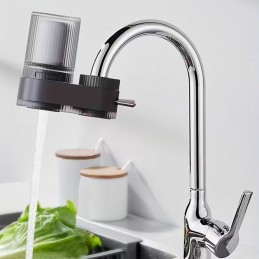 Purificateur d'eau du robinet au charbon actif - 2 en 1 Parfait pour votre cuisine, il aide à purifier l'eau, la gardant exempte de toutes bactéries, vous protégeant ainsi que votre famille.