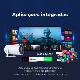 Proyector portátil 2 en 1 4K con Android y más de 36.000 juegos ¡Lleva tus películas y videojuegos a todas partes gracias a este fantástico Proyector Portátil 4K 2 en 1!