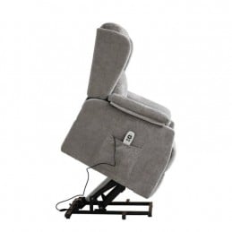 Fauteuil releveur de luxe en tissu Ce canapé est doté d'un système permettant de le lever et de l'abaisser, permettant ainsi à la personne de s'asseoir ou de se lever du canapé sans aucun effort.