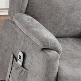 Fauteuil releveur de luxe en tissu Ce canapé est doté d'un système permettant de le lever et de l'abaisser, permettant ainsi à la personne de s'asseoir ou de se lever du canapé sans aucun effort.