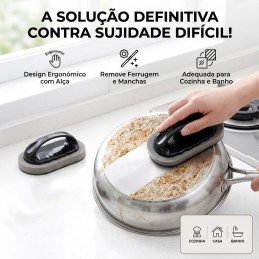 Magic Sponge Brush for Heavy-Duty Cleaning Discover the magic brush sponge for strong kitchen and bathroom cleaning. Remove rust, dirt, and tough stains easily and quickly.