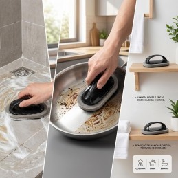 Descubre la esponja con cepillo mágico para una limpieza profunda de la cocina y el baño. Elimina el óxido, la suciedad y las manchas difíciles de forma fácil y rápida.