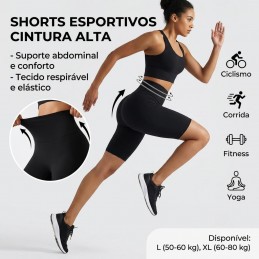 Discover women's high-waisted sports shorts, ideal for cycling, running, fitness, and yoga. Comfortable and well-fitting.