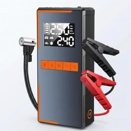 Jump Starter 3 em 1 Arranque Portátil | Bomba de Ar e Power Bank