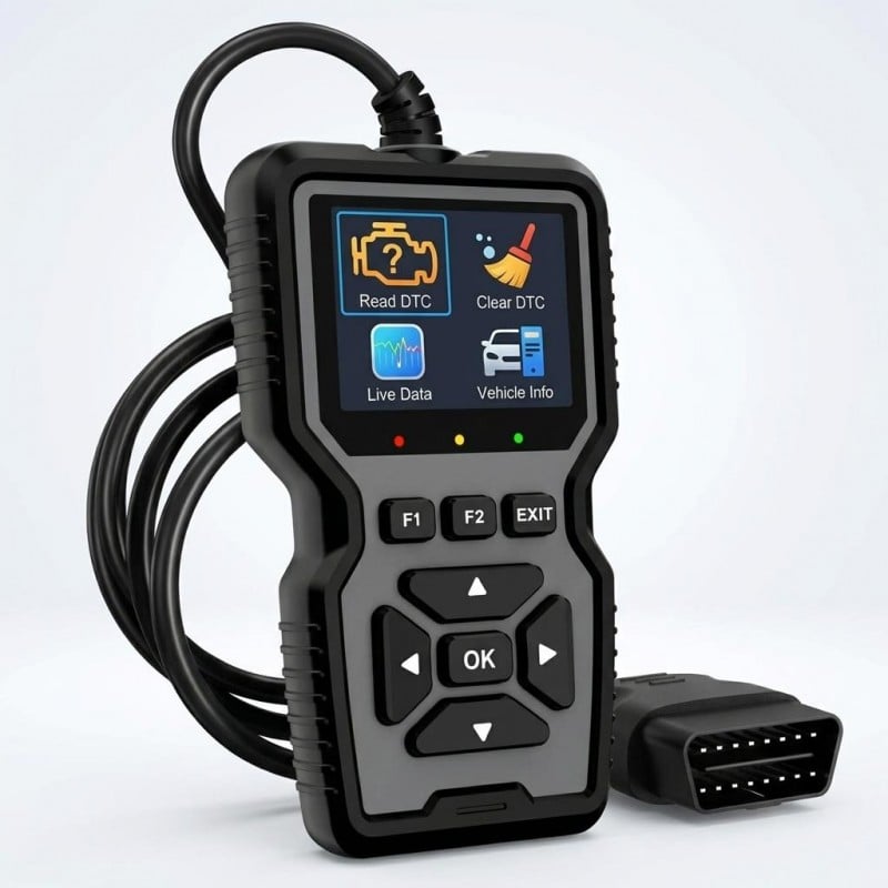 Diagnóstico profesional OBD2 Descubre la herramienta de diagnóstico OBD2 que te permite leer códigos de error, restablecer advertencias y monitorizar datos del motor en tiempo real. Fácil de usar.