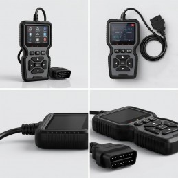 Diagnóstico profesional OBD2 Descubre la herramienta de diagnóstico OBD2 que te permite leer códigos de error, restablecer advertencias y monitorizar datos del motor en tiempo real. Fácil de usar.