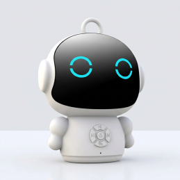 Robot educativo intelligente con intelligenza artificiale e riconoscimento vocale. Stimola l'apprendimento, la creatività e l'interazione dei bambini con una tecnologia avanzata e divertente.