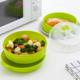 Dampfgaren in der Mikrowelle Verpackung für das Dampfgaren in der Mikrowelle. Stellen Sie sich vor, dass das Garen schneller geht und dabei die Vitamine, Mineralien und vor allem der Geschmack der Lebensmittel erhalten bleiben