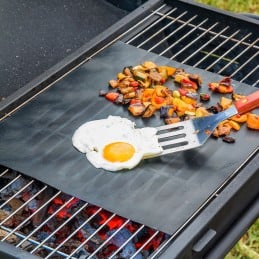 Pack de 2 esteiras reutilizáveis para forno e grelhador, livres de PFOA, recortáveis, antiaderentes e laváveis na máquina. Suportam até 265 ºC.