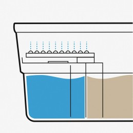 Balai-serpillère rotatif autonettoyant, seau séparateur d'eau, tête pivotante à 360°, manche amovible de 156 cm et 2 lingettes de balai en microfibre lavables.
