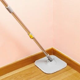 Mocio magico girevole a 360° con secchio a doppia azione Mocio rotante con pulizia automatica, secchio separatore d'acqua, testina girevole a 360°, manico staccabile da 156 cm e 2 panni in microfibra lavabili.