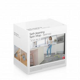 360° drehbarer Magic Mop mit Doppelfunktions-Eimer Rotierender Wischmopp mit automatischer Reinigung, Wasserabscheider, 360°-Kopf, 156 cm abnehmbarem Stiel und 2 waschbaren Mikrofaser-Wischmoppbezügen.