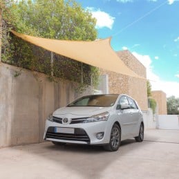 Toldo de Sombra Retangular 2 x 3 m com Proteção UV - 2 cores Toldo de sombra retangular 2 x 3 m, respirável e resistente às intempéries. Ideal para jardim, terraço, pátio ou campismo. Inclui corda e 4 mosquetões.
