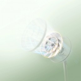Ventilatore 2 in 1 da tavolo e a piantana, 60 W, con 20 pale Ventilatore da tavolo e a piantana 2 in 1 da 60 W, con 20 pale, 3 velocità, oscillazione automatica a 75° e flusso d'aria fino a 5,2 m/s.
