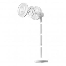 Ventilatore 2 in 1 da tavolo e a piantana, 60 W, con 20 pale Ventilatore da tavolo e a piantana 2 in 1 da 60 W, con 20 pale, 3 velocità, oscillazione automatica a 75° e flusso d'aria fino a 5,2 m/s.