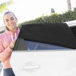 2er-Pack universelle Sonnenschutzblenden für die Heckscheibe. UV-Schutz, atmungsaktives Material, Sicht- und Insektenschutz.
