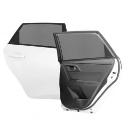 Protetores Solares para Automóvel com Proteção UV – Pack 2 Pack de 2 protetores solares universais para janelas traseiras do automóvel. Proteção UV, tecido respirável, privacidade e proteção contra insetos.