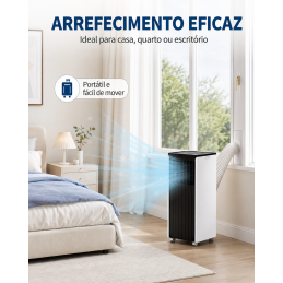 Portable air conditioner, 3 in 1, energy efficiency class A, ECO mode, remote control and window kit included. Cool your home without a fixed installation.