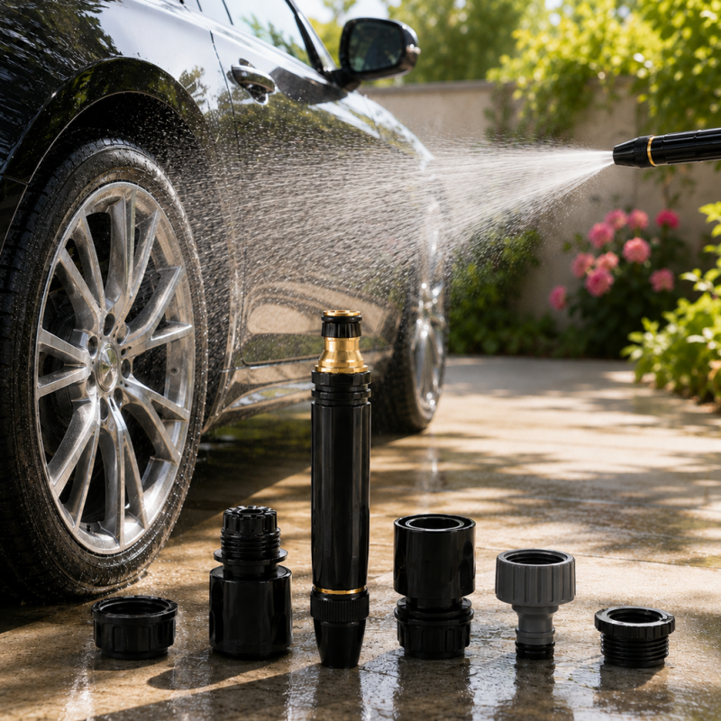 Boquilla de agua a alta presión para pistola de agua Boquilla WaterGun con chorro de agua concentrado y ajustable. Ideal para lavar coches, patios, ventanas, jardines y exteriores.