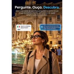 Gafas inteligentes G5 con IA, cámara de 8 MP y traductor. Gafas inteligentes con IA, cámara de 8 MP, traducción en tiempo real, Bluetooth 5.4, Wi-Fi, llamadas, música y 3 lentes intercambiables.