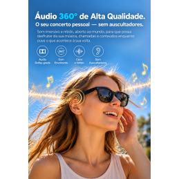 Intelligente Brille mit KI, 8-MP-Kamera, Echtzeitübersetzung, Bluetooth 5.4, Wi-Fi, Anruffunktion, Musikwiedergabe und 3 austauschbaren Linsen.