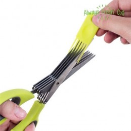 Forbici multilama Puoi usarle per eseguire 5 tagli simultanei, poiché queste forbici hanno 5 lame da taglio in acciaio inossidabile.