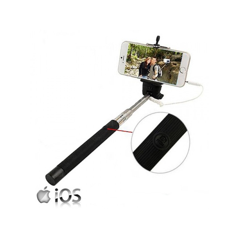 Braço Extensivel para Selfies - Ligação por cabo - Iphone