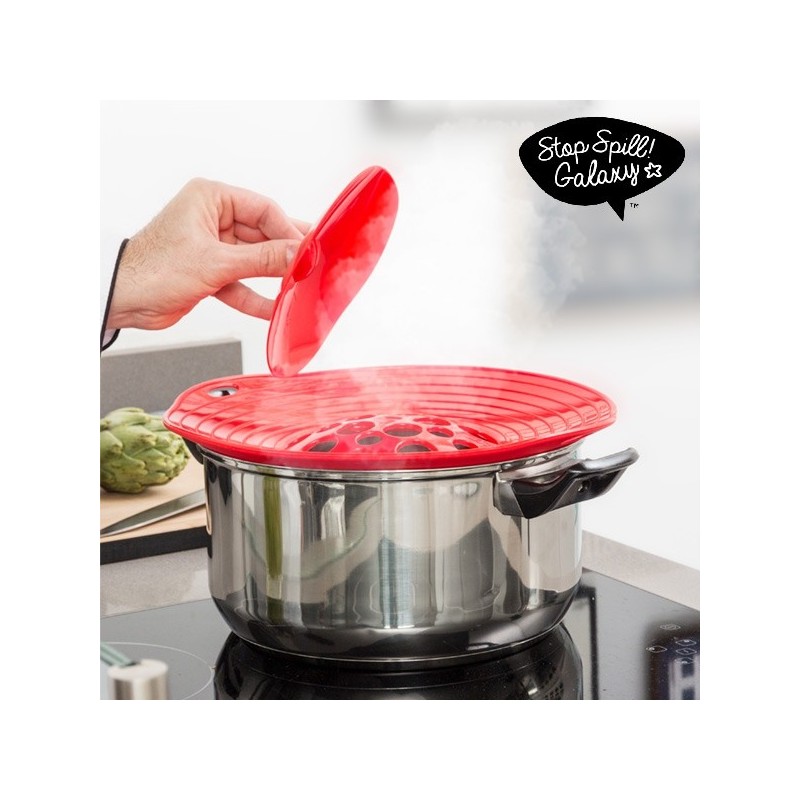 Silicone Lid - Steam Cooks and Prevents Splashes
