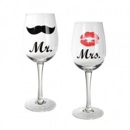 Las copas de vino Mr and Mrs son un regalo fantástico para el día de San Valentín, cumpleaños, bodas o cualquier ocasión especial.