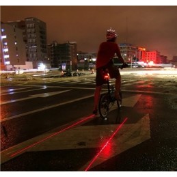 Baliza Láser con LED para Bicicleta