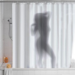 Cortina de banho Sexy, Irá com certeza despertar o interesse dos senhores que utilizarem a sua casa de banho.