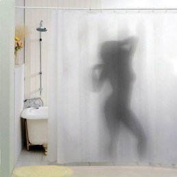 Sexy cortina de ducha, sin duda despertará el interés de los caballeros que utilicen su baño.