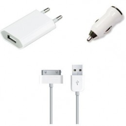 Kit 3 en 1 Prise Chargeur et Briquet Iphone 3GS 4 4S Ipad et Ipod