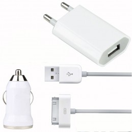 Kit 3 en 1 Prise Chargeur et Briquet Iphone 3GS 4 4S Ipad et Ipod