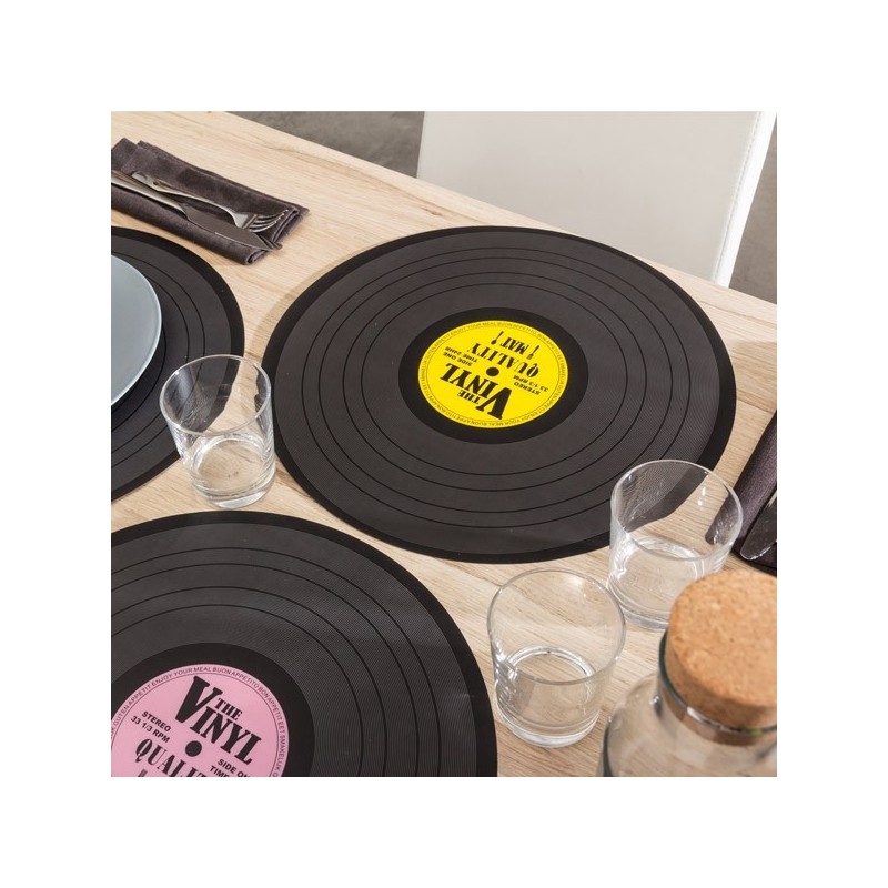 Naperon sous forme de disque vinyle