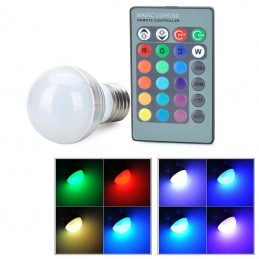 Lâmpada LED 3W Multicolor com Comando