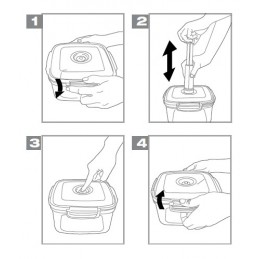 Tupperwares com Sistema Inteligente de vácuo - Pack de 5