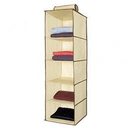 Vertical and Durable Clothes Organizer - 5 Dividers, Organize your wardrobe however you want, easily!