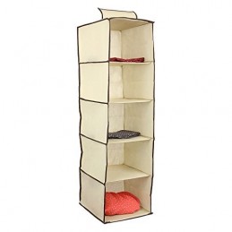 Organizador de Roupa vertical e Perdurável - 5 Divisórias, Organize o seu guarda-fatos como quiser, com toda a facilidade!