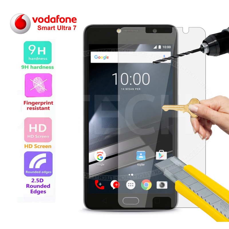 This Vodafone Smart ultra 7 Special Tempered Glass Film for screen protection is made of tempered glass, 9x more resistant than common glass.