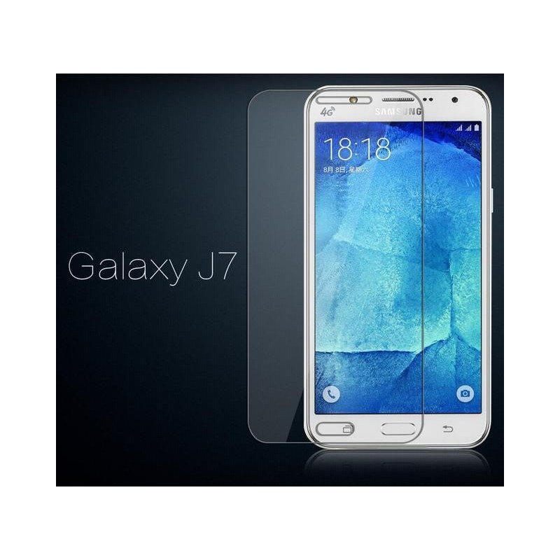 Esta Película de Vidrio Templado Especial para Samsung Galaxy J7, para proteger la pantalla, está hecha de vidrio templado, 9 veces más resistente que el vidrio común.