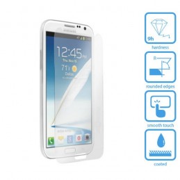 Special Tempered Glass Film for Samsung Galaxy Note 2, to protect the screen, it is made of tempered glass, 9x more resistant than common glass