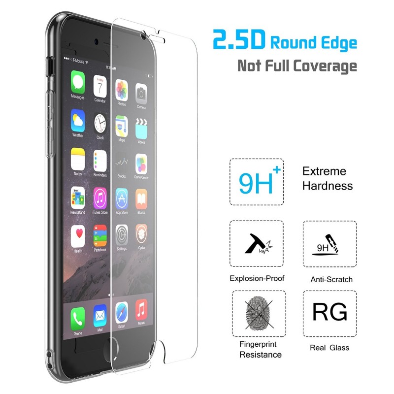 This Special Tempered Glass Film for Iphone 7 Plus, to protect the screen, is made of tempered glass, 9x more resistant than common glass.