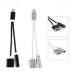 iPhone 2 in 1 cable - Charger + audio jack Listen to music and charge your iPhone at the same time