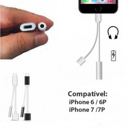 iPhone 2 in 1 cable - Charger + audio jack Listen to music and charge your iPhone at the same time