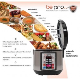Programmable kitchen appliance, you can cook in infinite ways: roast, grill, steam, fry, sauté, make soups, pasta, rice and reheat