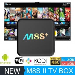 TV Box Android 6.0 Sistema 4K Ultra HD - 2 GB Ram, Convierte tu televisor en un Smart TV con sistema Kodi incluido.
