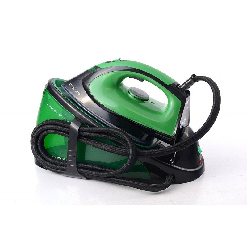 Fer à repasser avec chaudière avec technologie numérique 2200 W rend l'expérience de repassage plus rapide et plus pratique grâce à la semelle en céramique et à la vapeur continue