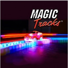 Pista Mágica Magic Tracks, Uma pista de corridas que torce e dobra, com 165 peças fáceis de montar e, acima de tudo, muito divertido!