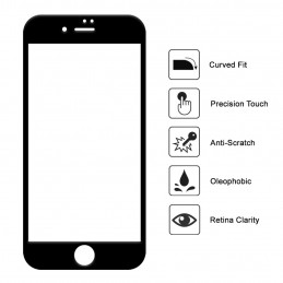 Pellicola in Vetro Temperato - Iphone 8 - Schermo Intero, per proteggere lo schermo, è realizzata in vetro temperato, 9 volte più resistente del vetro comune